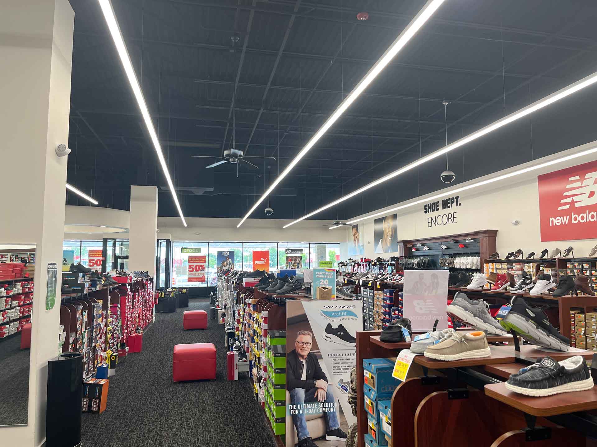 Interior of Shoe Dept. with new lighting